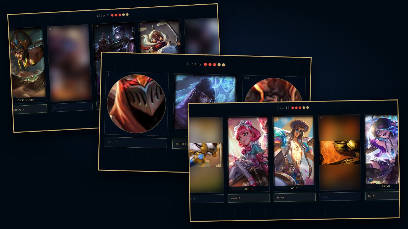 Trois jeux du jour de PentaGuess en cours : Penta du Jour, Trois Fragments et Penta Skin