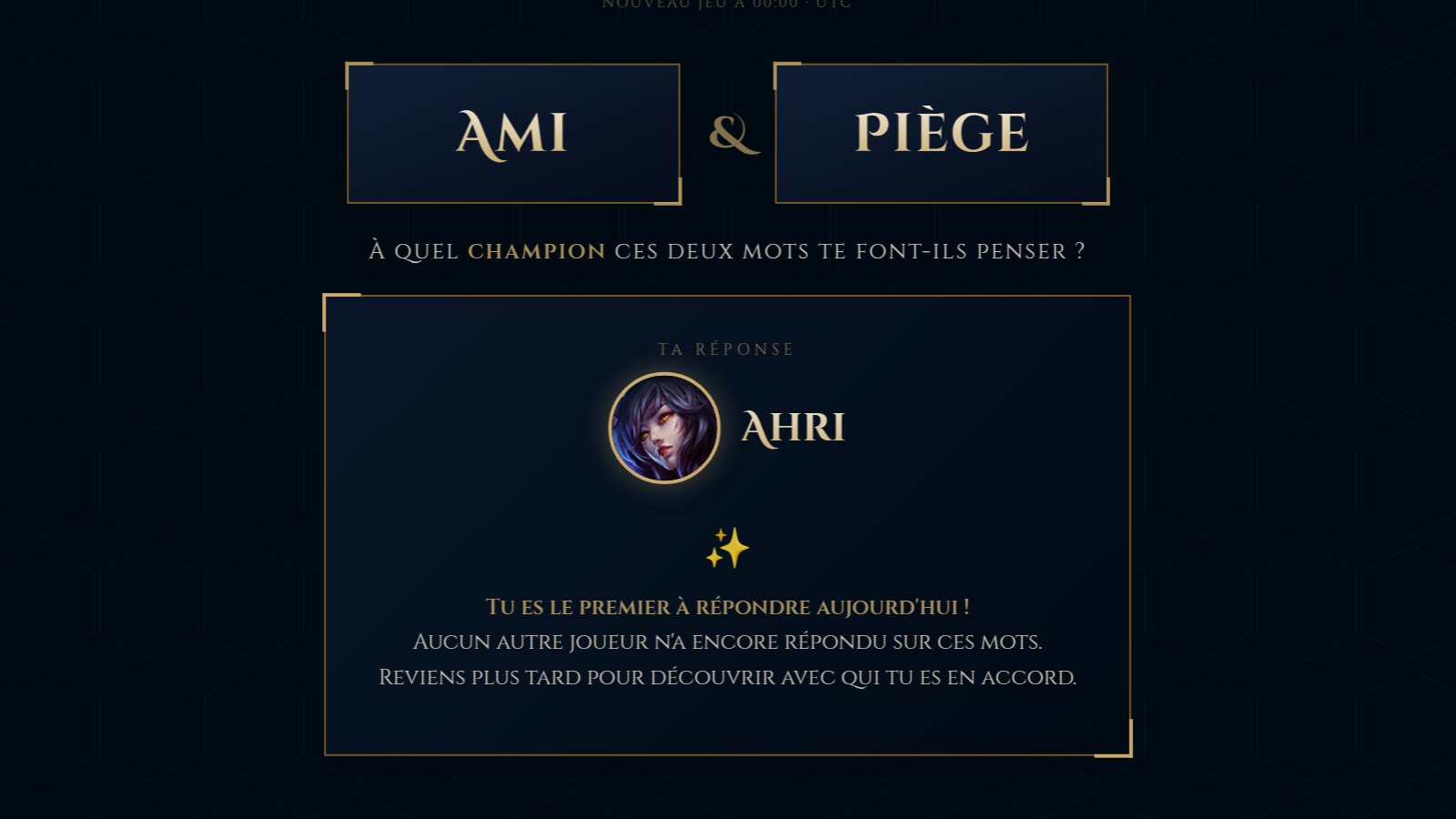 Une partie de Connexion en cours sur PentaGuess